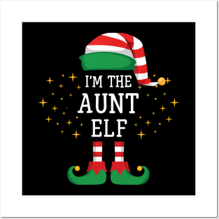 I'm The Aunt Elf Matching Family Christmas Pajama Posters and Art